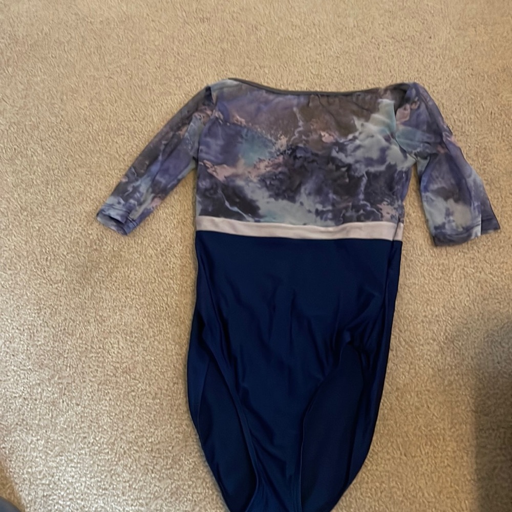 Leotard - Stormy Watercolor Mesh